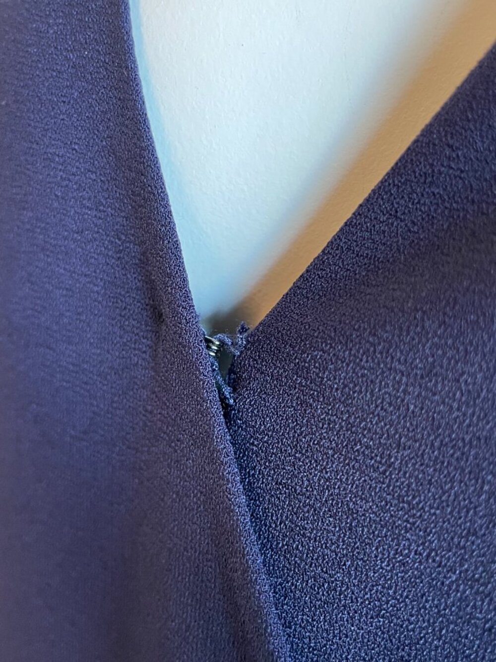 Halston Heritage Style #NHC051437 LS V Neck Lined Faux Wrap Dress Midnight 10 - Picture 5 of 14